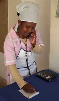 Lady taking Telephone Message