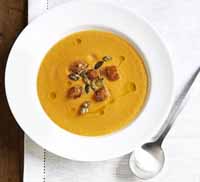 Pumpkin Soup with Croutons