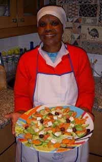 Freshly prepared salad